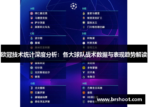 欧冠技术统计深度分析：各大球队战术数据与表现趋势解读